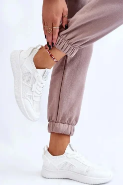 Hot Big Star Shoes Damskie Wygodne Sneakersy Memory Foam System Big Star LL274415 Białe