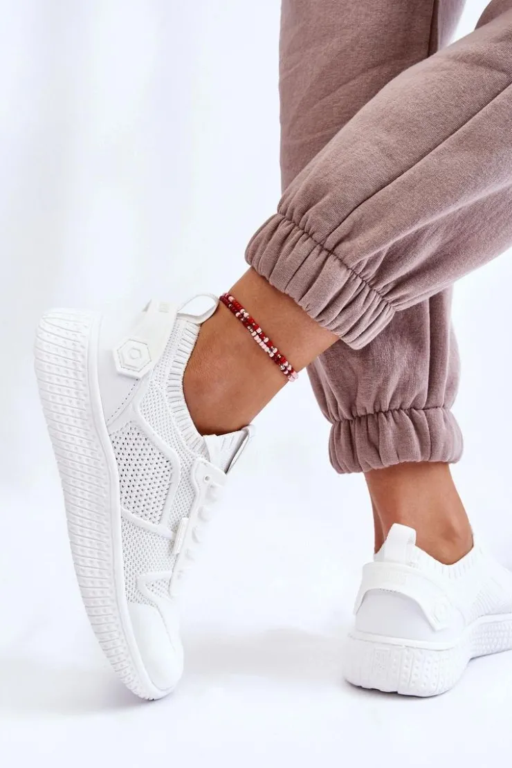 Hot Big Star Shoes Damskie Wygodne Sneakersy Memory Foam System Big Star LL274415 Białe