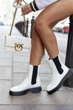 Damskie Damskie buty S.Barski Damskie Wysokie Botki Sztyblety Białe Nemoreva