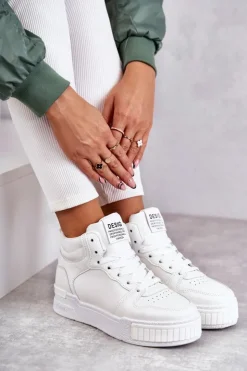 Outlet Buty damskie Vinceza Damskie Wysokie Buty Sportowe Białe Trisa