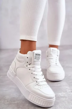 Outlet Buty damskie Vinceza Damskie Wysokie Buty Sportowe Białe Trisa