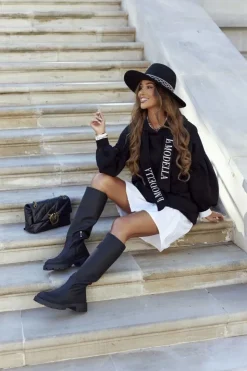 Discount Damskie buty S.Barski Damskie Wysokie Kozaki Czarne Whats Going On