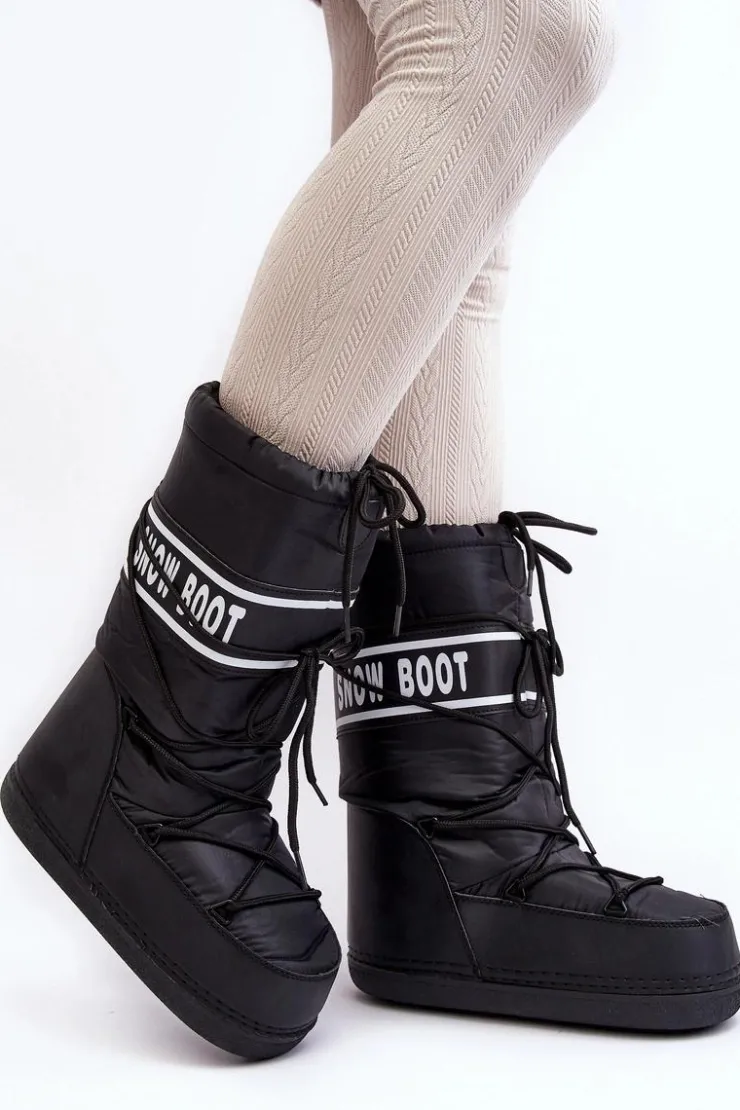 Damskie Boto Damskie Wysokie Śniegowce Czarne Venila