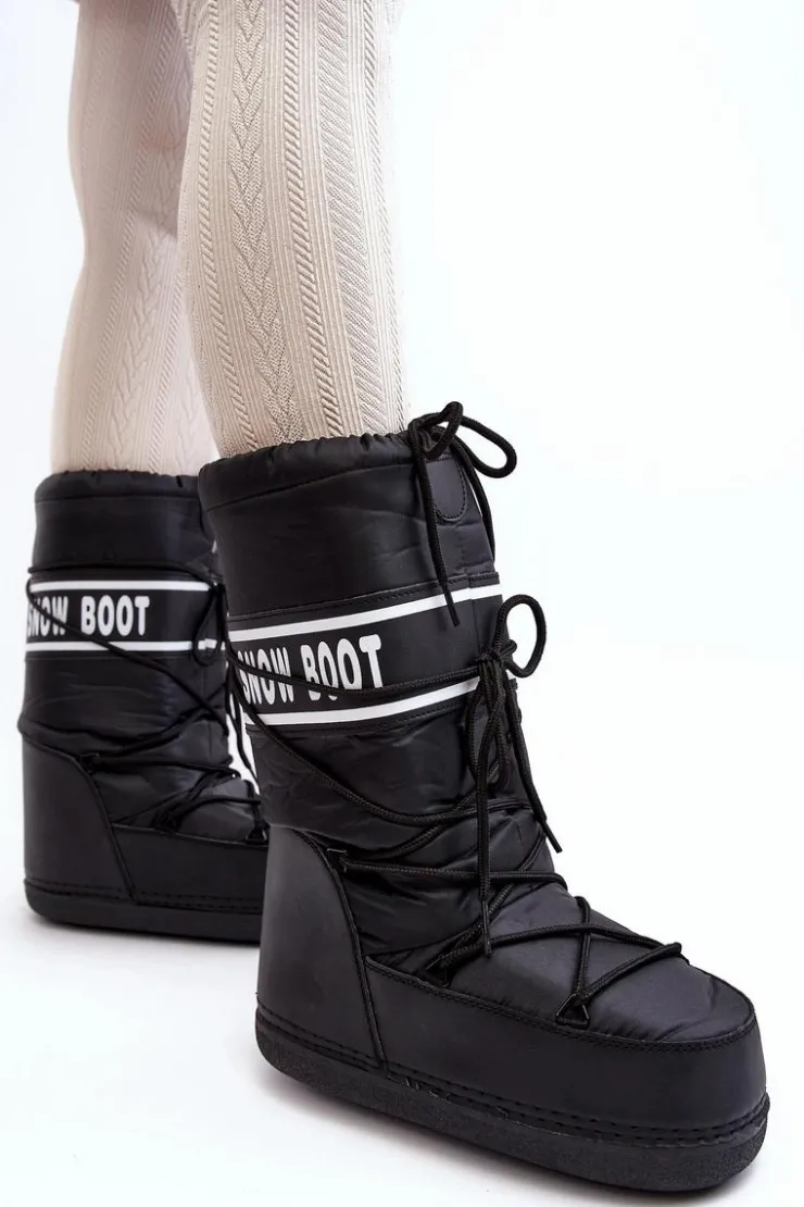 Damskie Boto Damskie Wysokie Śniegowce Czarne Venila