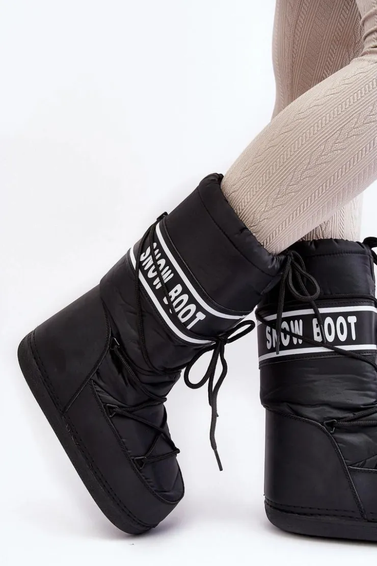 Damskie Boto Damskie Wysokie Śniegowce Czarne Venila