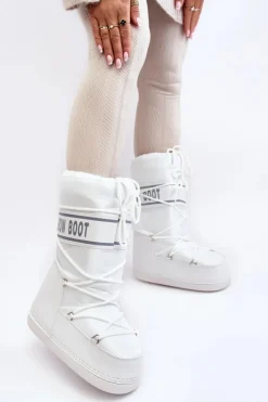 Damskie Boto Damskie Wysokie Śniegowce Białe Venila