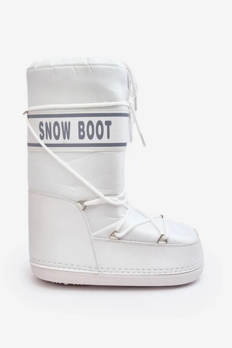 Damskie Boto Damskie Wysokie Śniegowce Białe Venila
