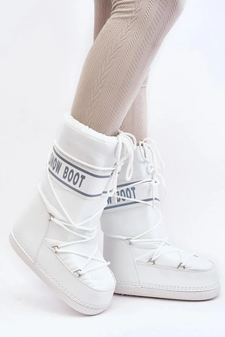 Damskie Boto Damskie Wysokie Śniegowce Białe Venila