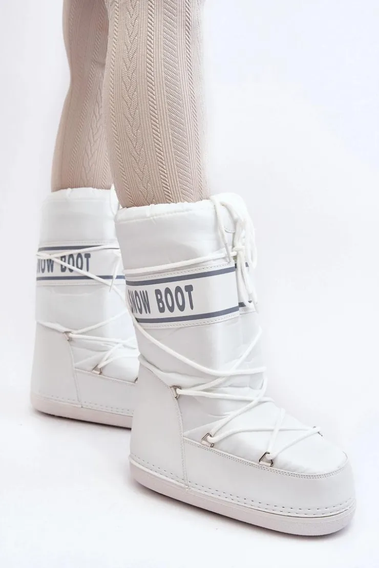 Damskie Boto Damskie Wysokie Śniegowce Białe Venila