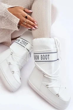 Damskie Boto Damskie Wysokie Śniegowce Białe Venila