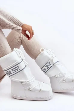 Damskie Boto Damskie Wysokie Śniegowce Białe Venila