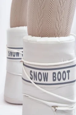 Damskie Boto Damskie Wysokie Śniegowce Białe Venila