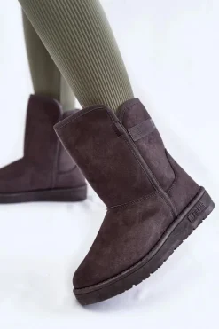 Big Star Shoes Śniegowce Damskie*Damskie Wysokie Śniegowce Big Star KK274619 Szare