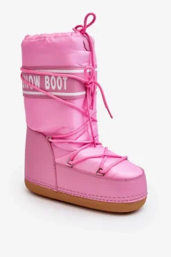 Boto Śniegowce Damskie*Damskie Wysokie Śniegowce Różowe Venila