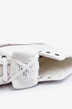 Cross Jeans Trampki Damskie Cross Jeans|Trampki Ocieplane*Damskie Wysokie Ocieplane Trampki KK2R4044C Białe Biały