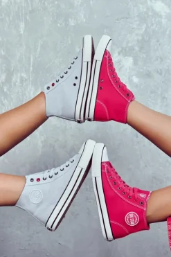 Big Star Shoes Trampki Damskie Big Star|Trampki Damskie Wysokie*Damskie Wysokie Trampki Big Star JJ274210 Fuksja