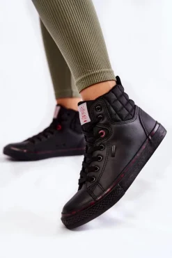 Clearance Cross Jeans Damskie Wysokie Trampki KK2R4058C Czarne Czarny