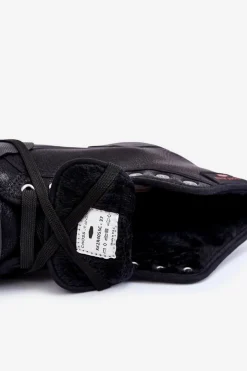 Damskie Cross Jeans Damskie Wysokie Trampki KK2R4055C Czarne