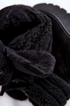 Outlet Boto Damskie Zamszowe Botki Na Koturnie Czarne Lemar Meniko