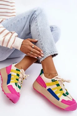 Sale Boto Damskie Zamszowe Buty Sportowe Na Platformie Multikolor Rohan