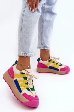 Sale Boto Damskie Zamszowe Buty Sportowe Na Platformie Multikolor Rohan