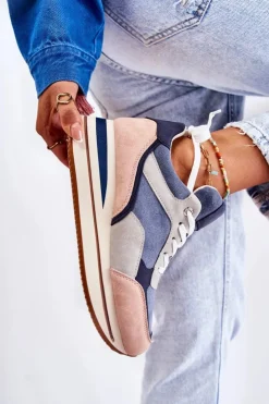 Boto Damskie Zamszowe Buty Sportowe Niebiesko-Szare Elisse