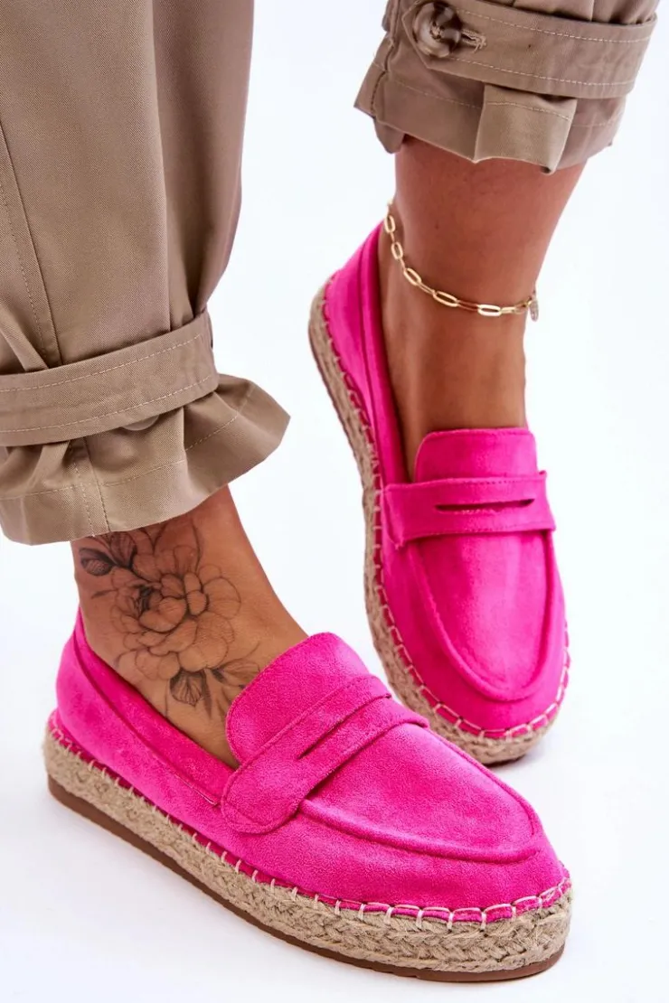 Damskie Boto Damskie Zamszowe Espadryle Fuksja Keyla
