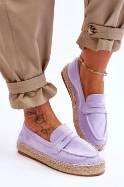 Boto Czarne Espadryle*Damskie Zamszowe Espadryle Fioletowe Keyla