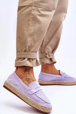 Boto Czarne Espadryle*Damskie Zamszowe Espadryle Fioletowe Keyla