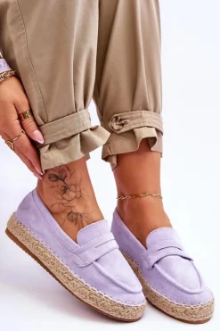 Boto Czarne Espadryle*Damskie Zamszowe Espadryle Fioletowe Keyla