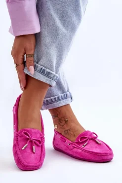 Boto Mokasyny Damskie Zamszowe*Damskie Zamszowe Mokasyny Różowe Si Passione