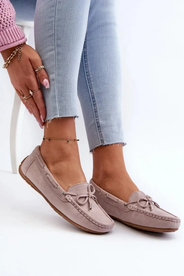 New Boto Damskie Zamszowe Mokasyny Fioletowe Si Passione Fioletowy