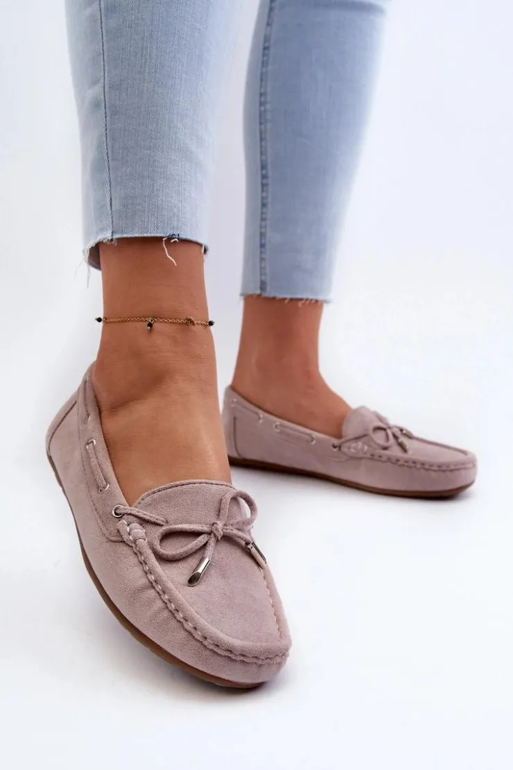 New Boto Damskie Zamszowe Mokasyny Fioletowe Si Passione Fioletowy