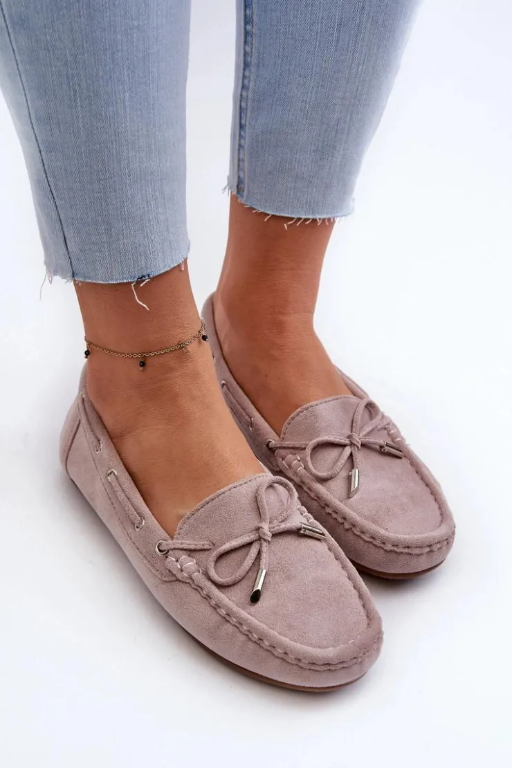 New Boto Damskie Zamszowe Mokasyny Fioletowe Si Passione Fioletowy