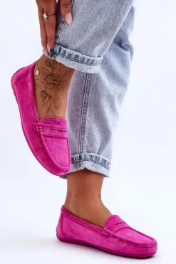 Boto Loafersy Damskie|Mokasyny Damskie Zamszowe*Damskie Zamszowe Mokasyny Różowe Lenvie Różowy