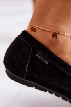 Big Star Shoes Mokasyny Damskie Zamszowe*Damskie Zamszowe Mokasyny Big Star JJ274654 Czarne