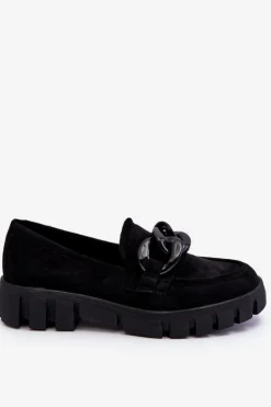 Damskie Buty damskie Vinceza Damskie Zamszowe Mokasyny Na Platformie Czarne Bennett