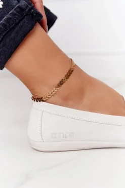 Damskie Big Star Shoes Damskie Zamszowe Mokasyny Big Star HH274665 Ecru