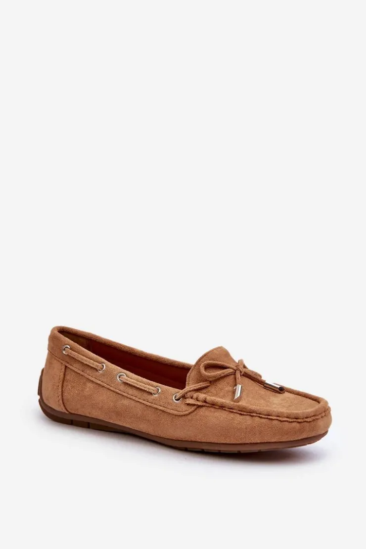 Boto Loafersy Damskie|Mokasyny Damskie Zamszowe*Damskie Zamszowe Mokasyny Camel Si Passione Brązowy
