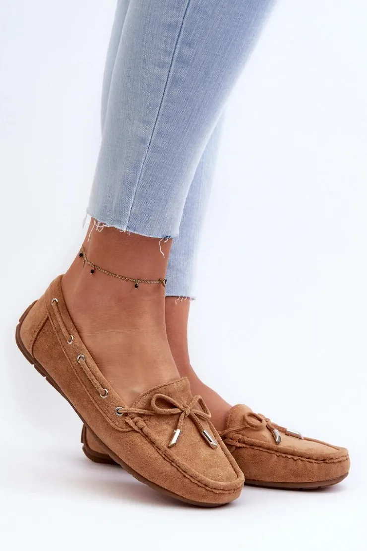 Boto Loafersy Damskie|Mokasyny Damskie Zamszowe*Damskie Zamszowe Mokasyny Camel Si Passione Brązowy