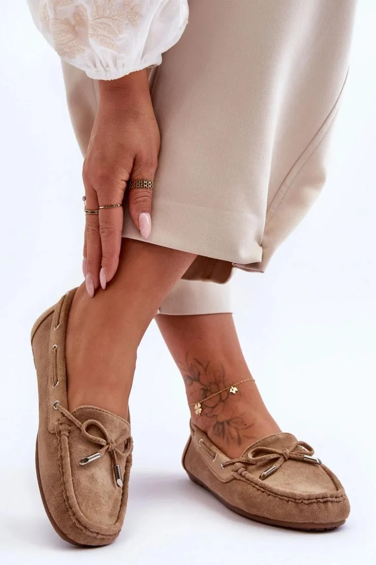 Boto Loafersy Damskie|Mokasyny Damskie Zamszowe*Damskie Zamszowe Mokasyny Brązowe Si Passione