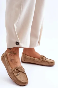 Boto Loafersy Damskie|Mokasyny Damskie Zamszowe*Damskie Zamszowe Mokasyny Brązowe Si Passione