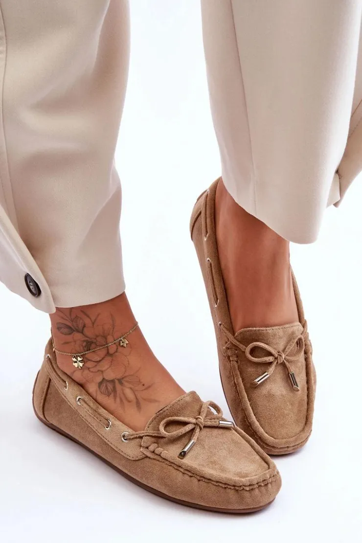 Boto Loafersy Damskie|Mokasyny Damskie Zamszowe*Damskie Zamszowe Mokasyny Brązowe Si Passione