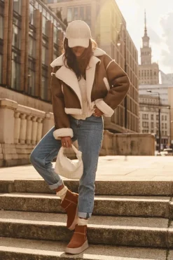 Maciejka Damskie Zamszowe Śniegowce 06257-29 Brązowe