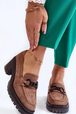 Online Buty damskie Vinceza Damskie Zamszowe Półbuty Na Obcasie Ciemnobeżowe Sanya