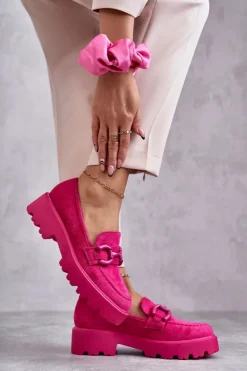 Buty damskie Vinceza Mokasyny Damskie Zamszowe*Damskie Zamszowe Półbuty Na Platformie Różowe Gunn