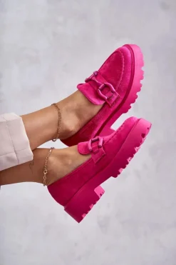 Buty damskie Vinceza Mokasyny Damskie Zamszowe*Damskie Zamszowe Półbuty Na Platformie Różowe Gunn