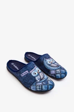 Sale INBLU Domowe Klapki Klapki Sowa GF000018 Granatowe