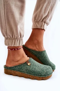 Damskie INBLU Domowe Papcie Klapki Profilaktyczne DK-08-007 Zielone