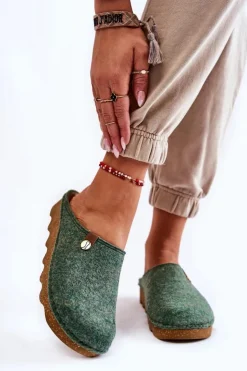 Damskie INBLU Domowe Papcie Klapki Profilaktyczne DK-08-007 Zielone